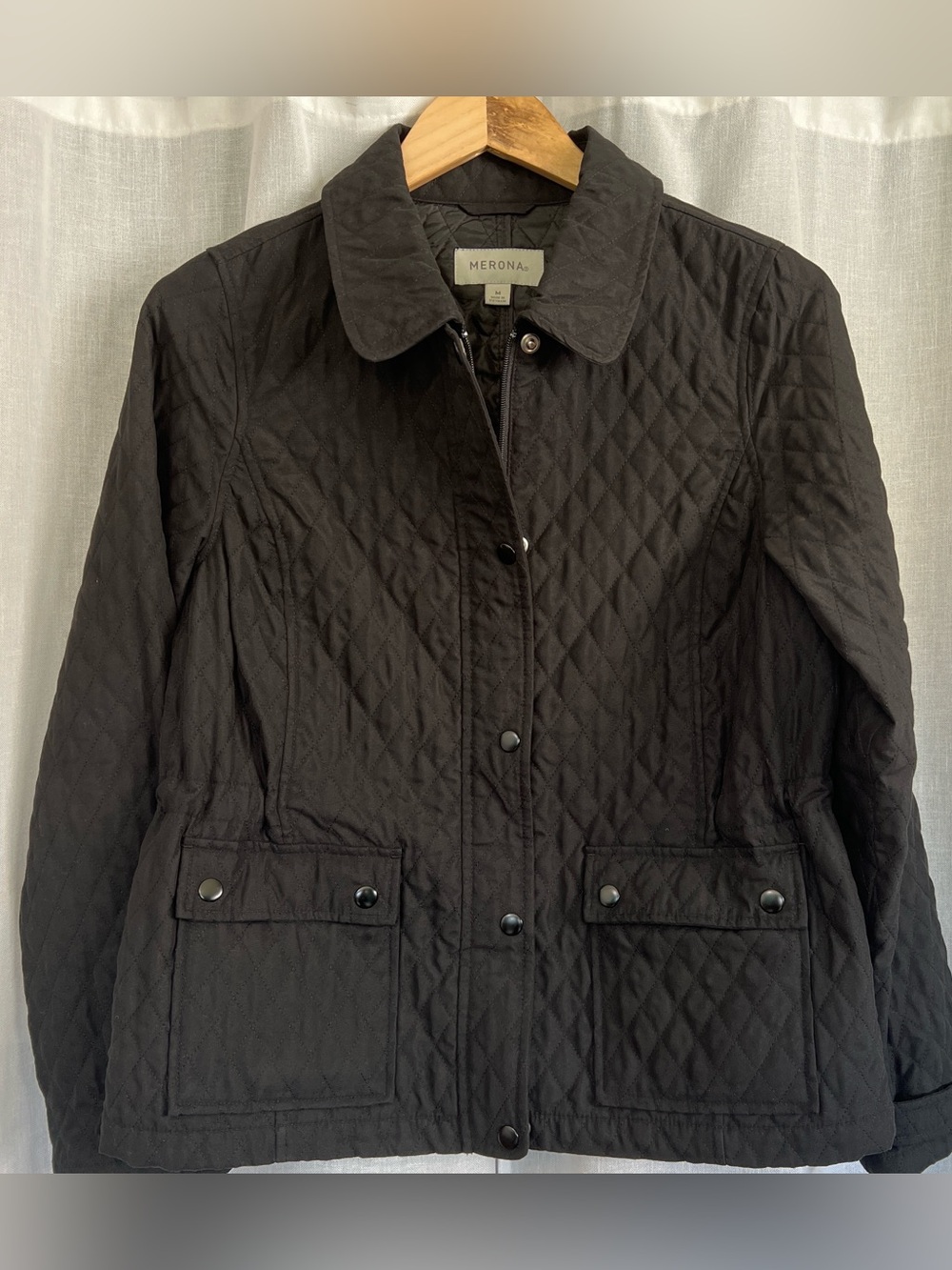 Merona Quilted Black Utility Jacket